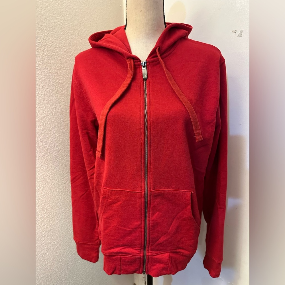 True Religion Red Zip-Up Hoodie